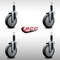 Service Caster 5'' SS Thermoplastic Rubber Wheel Swivel 1'' Expanding Stem Caster Set, 4PK SCC-SSEX20S514-TPRB-1-4 - alternate 4